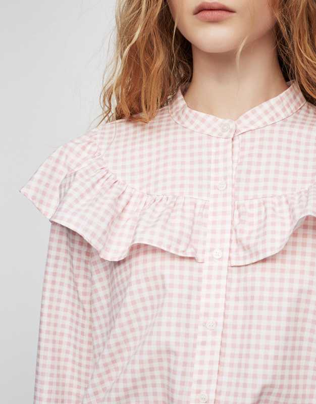 chemise volants vichy