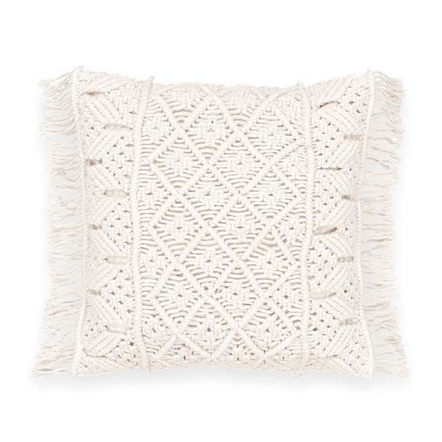 housse de coussin macramé