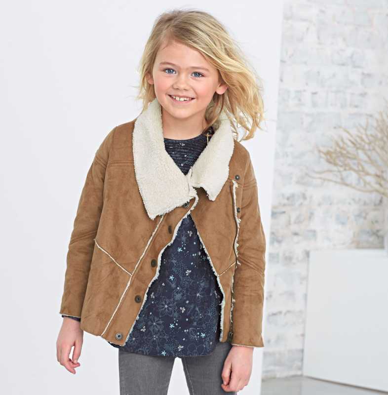 manteau peau lainée