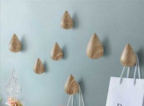 lot 4 patères en bois