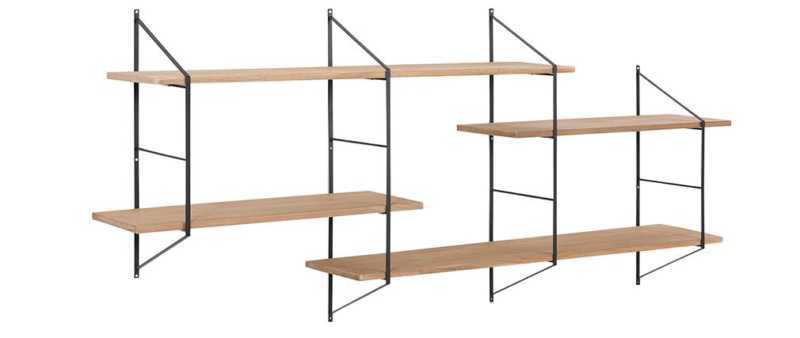 étagère XL bois et metal