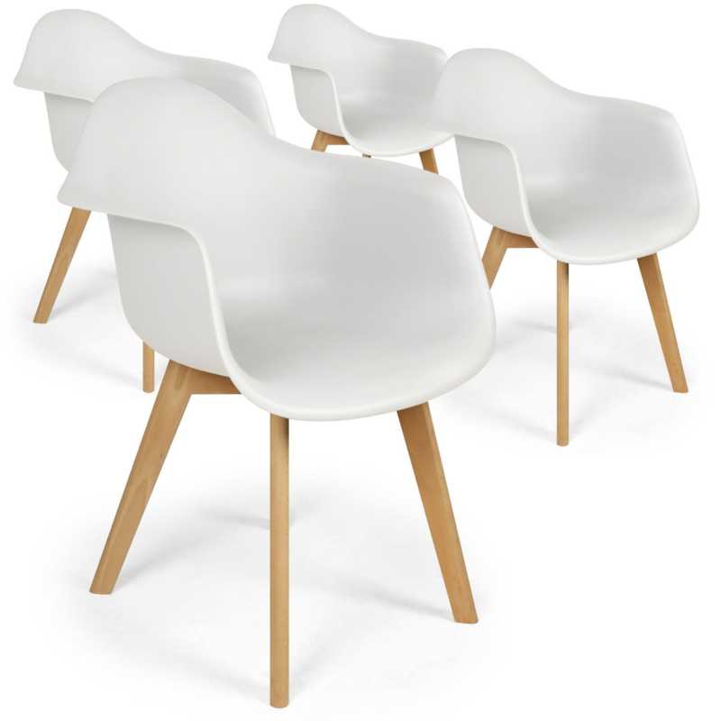 lot 4 chaises scandinave