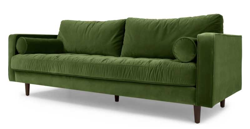 canapé velours vert