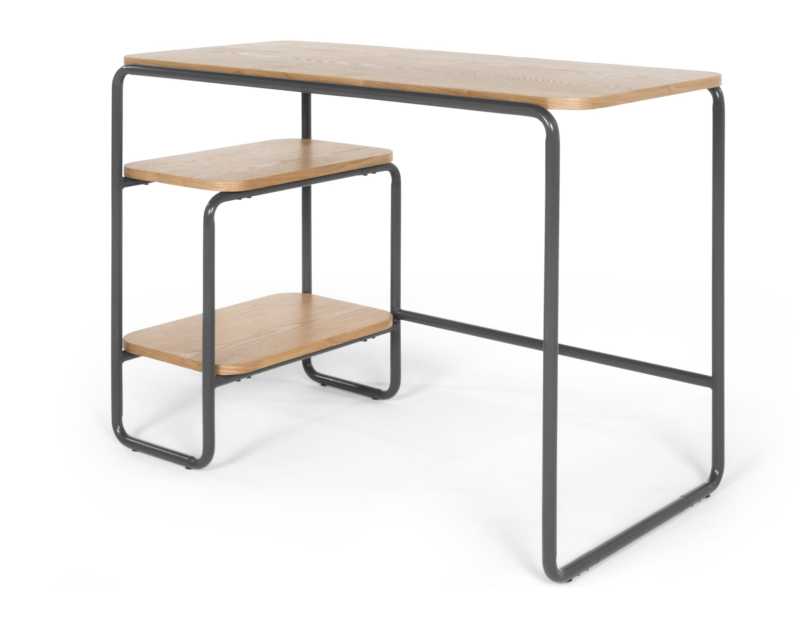 bureau minimaliste métal & frêne