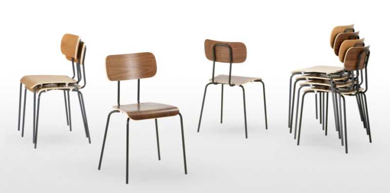 lot 4chaises vintage (existe en frêne ou noyer)