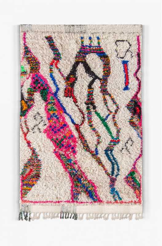 tapis Azilal Violet et bleu rivières