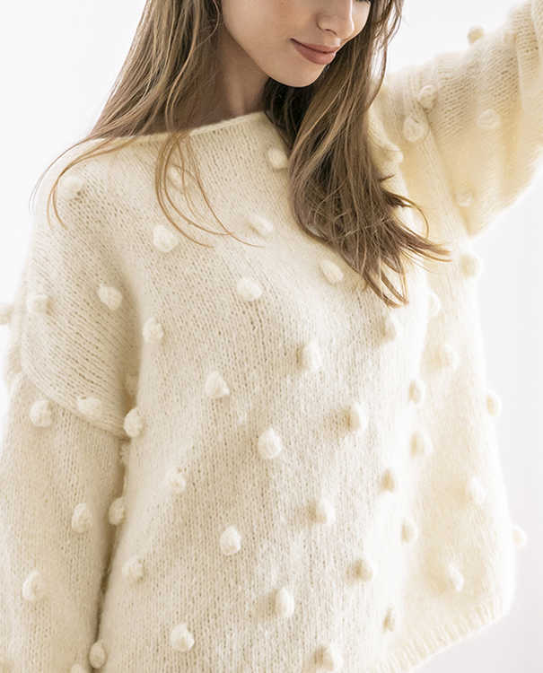modèle pull à nopes