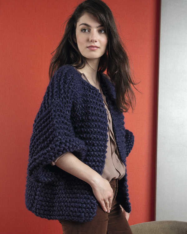 modèle gilet gros fil