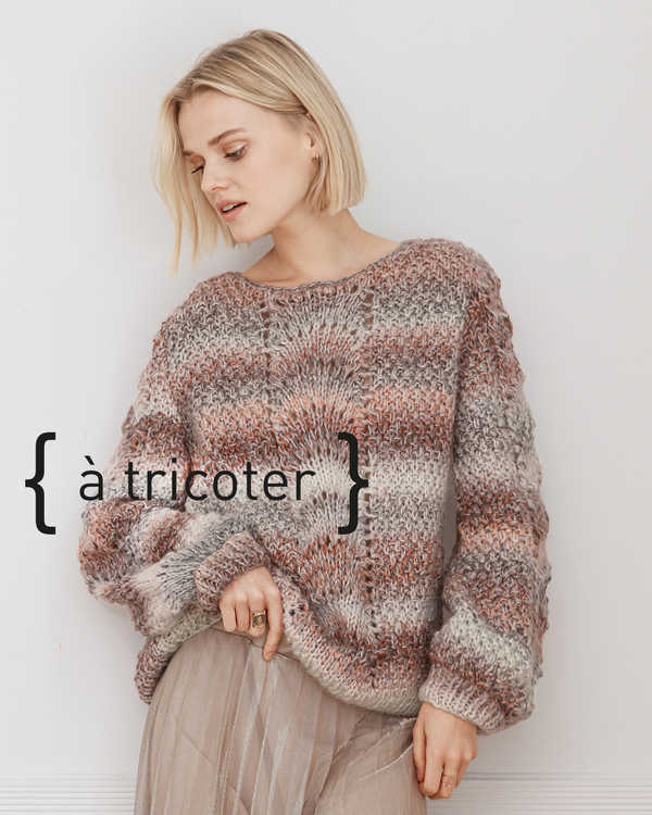 modèle pull coquillages ajourés