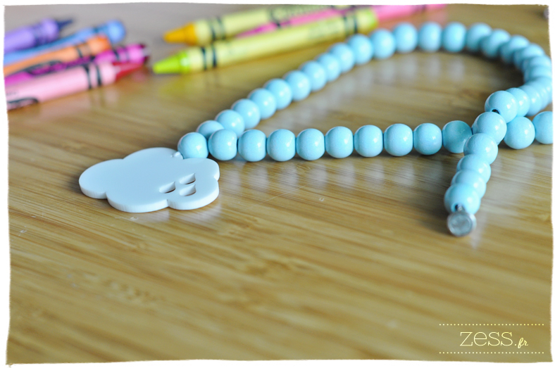 collier bleu nuage sweeties créatrice