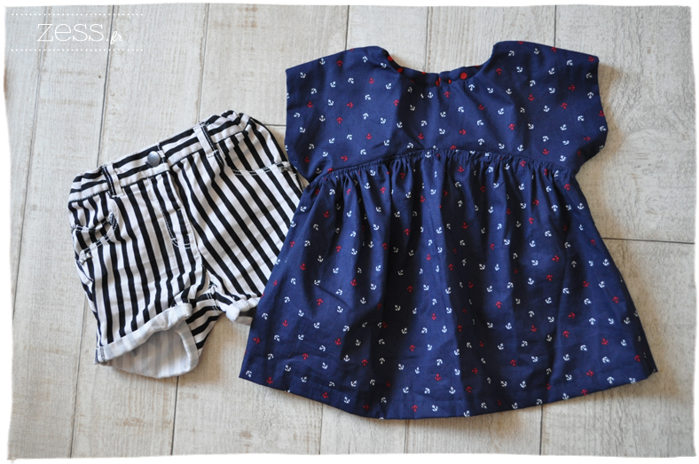 blouse diy couture enfant encre marine facile