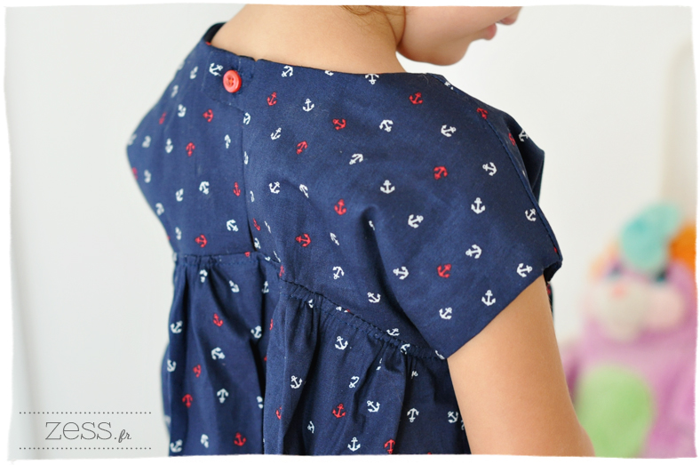 blouse diy couture enfant encre marine facile