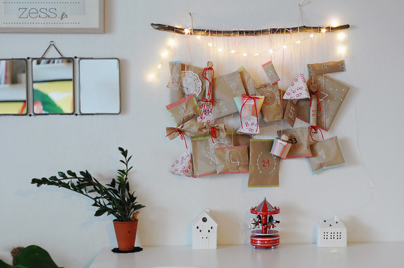 diy calendrier avent avent calendar pochettes branche 