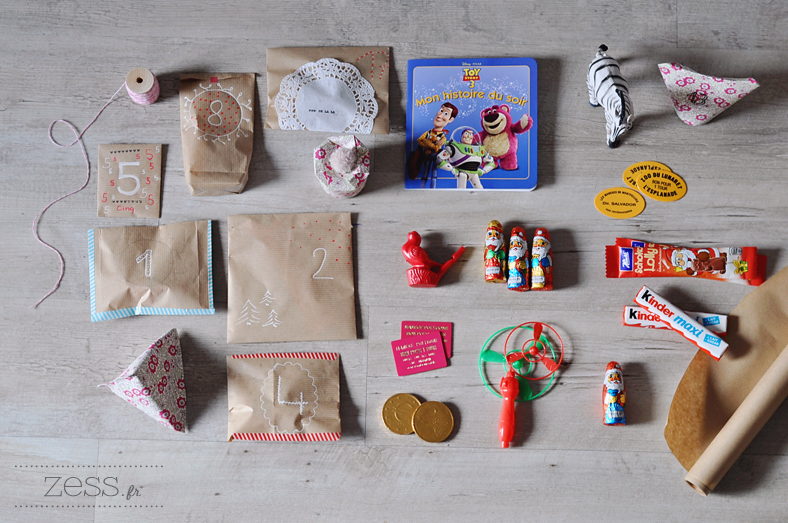 calendrier avent diy enfant surprise cadeaux