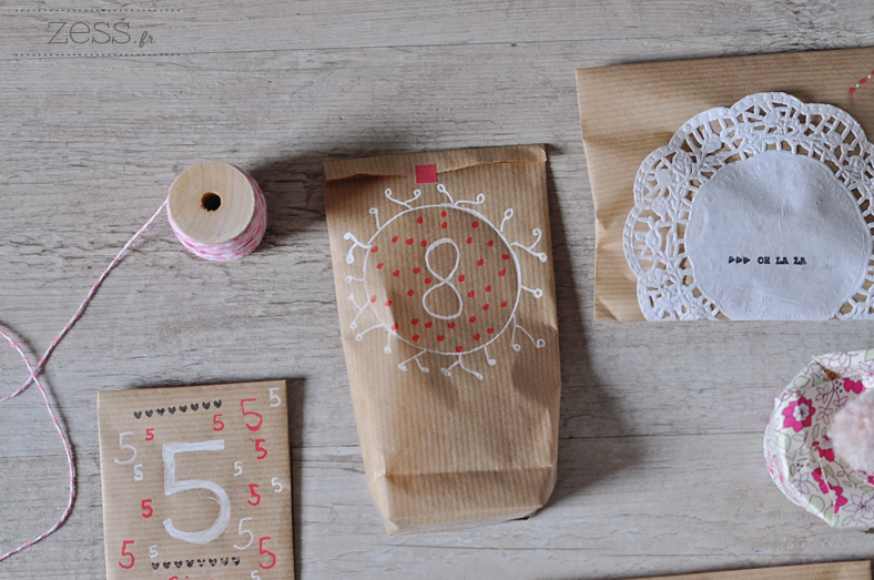 diy calendrier avent avent calendar pochettes branche posca