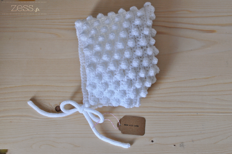 beguin pompon crochet bonnet enfant diy