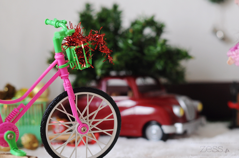 blythe doll poupée noel christmas bike