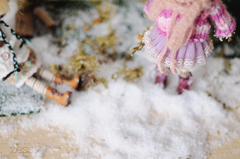 blythe diorama christmas snow scene shooting