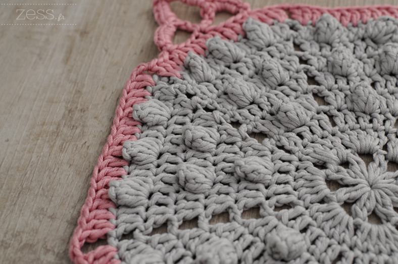 crochet pattern puff hexagone