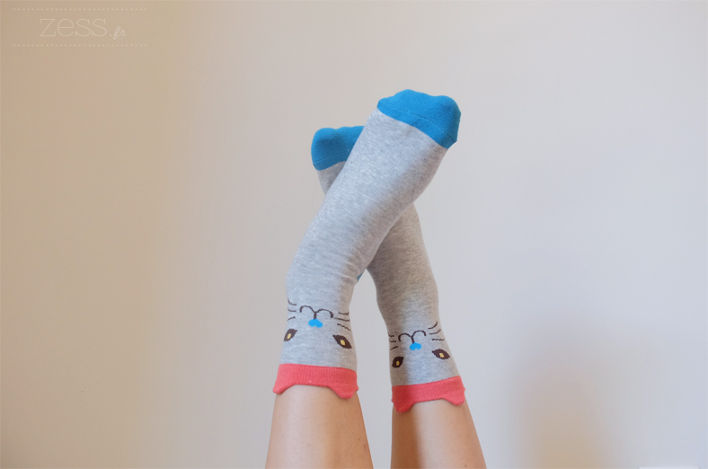 chaussettes chat femme