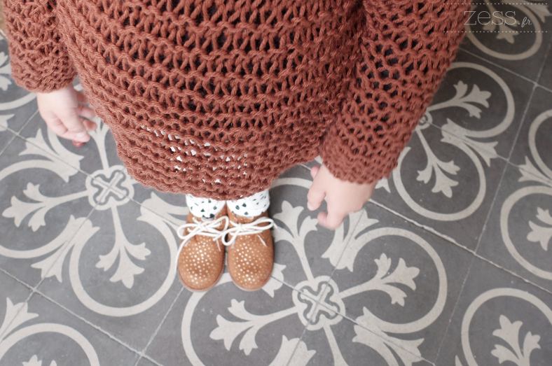 diy tricot pull enfant 4ans mousse