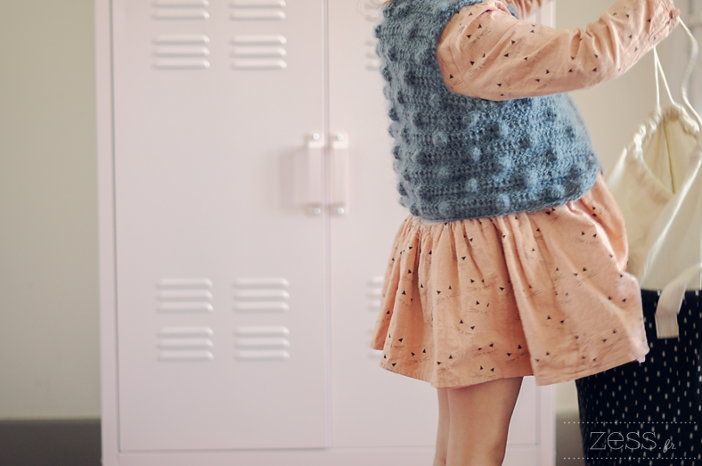 tuto gilet berger à pompon crochet
