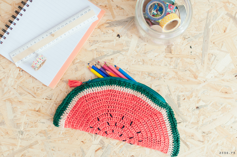 trousse pastèque crochet