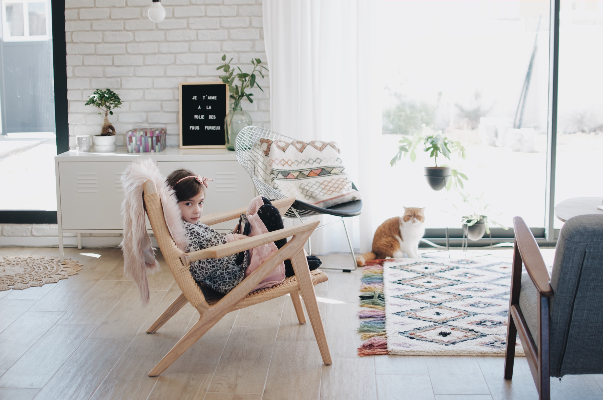 scandinavian interior brick