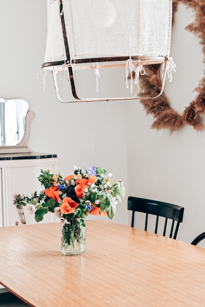 déco bouquet table