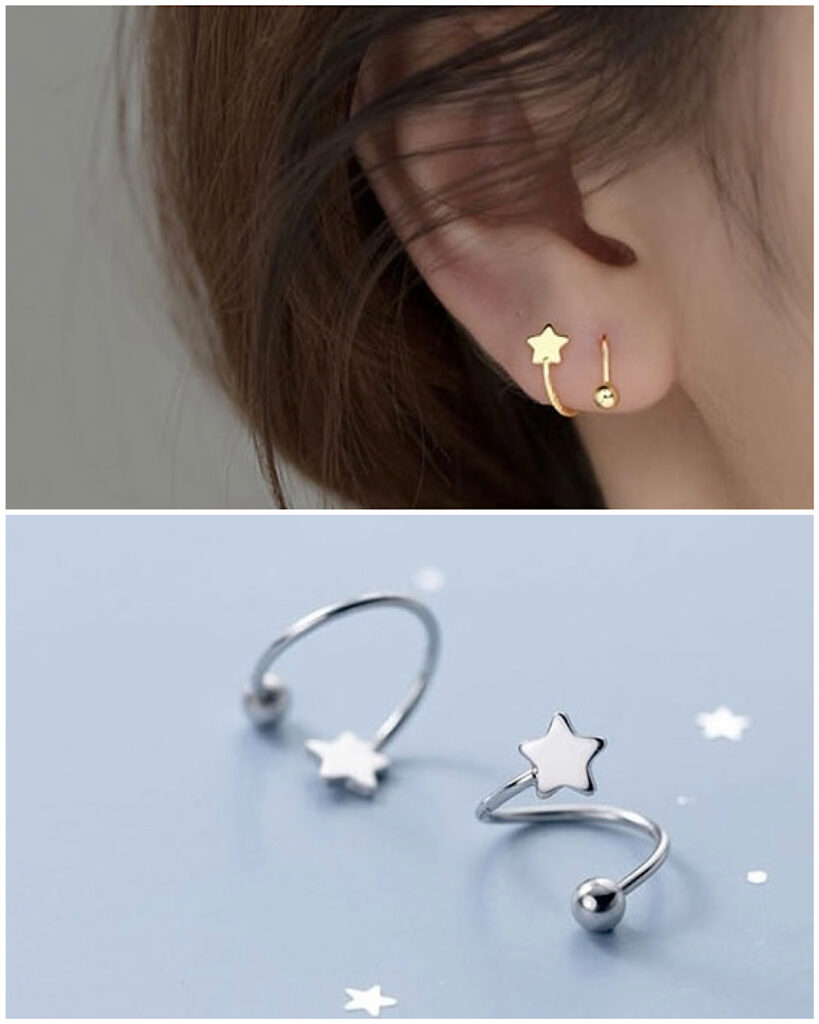 Boucles d’oreilles étoile aliexpress